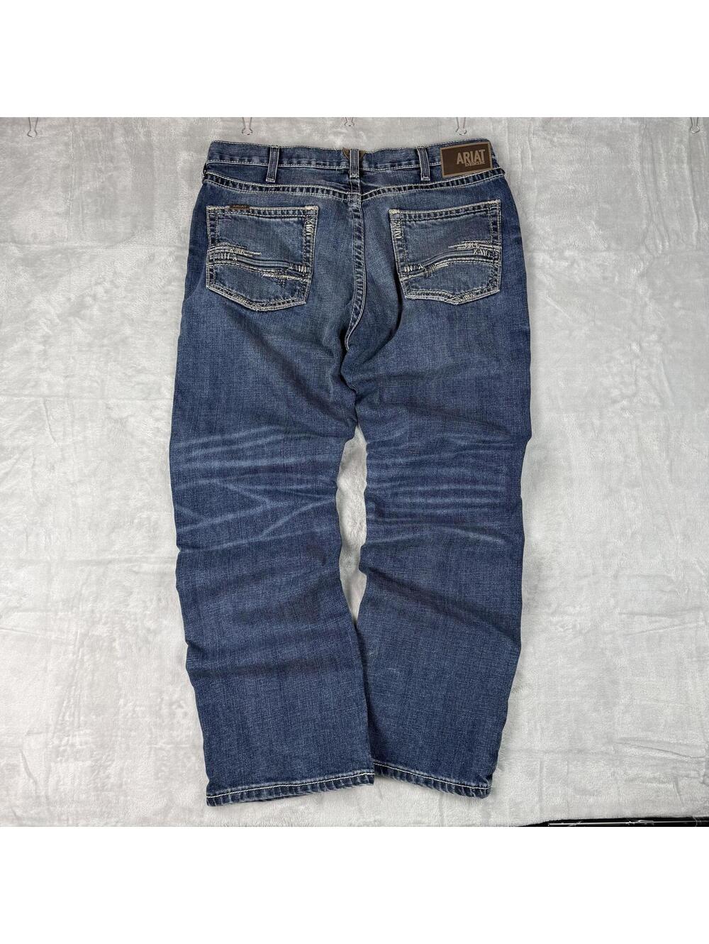 Ariat M5 Jeans Lennox Striaght Adkins Blue Wash Striaght Men 38x32 Casual Retro